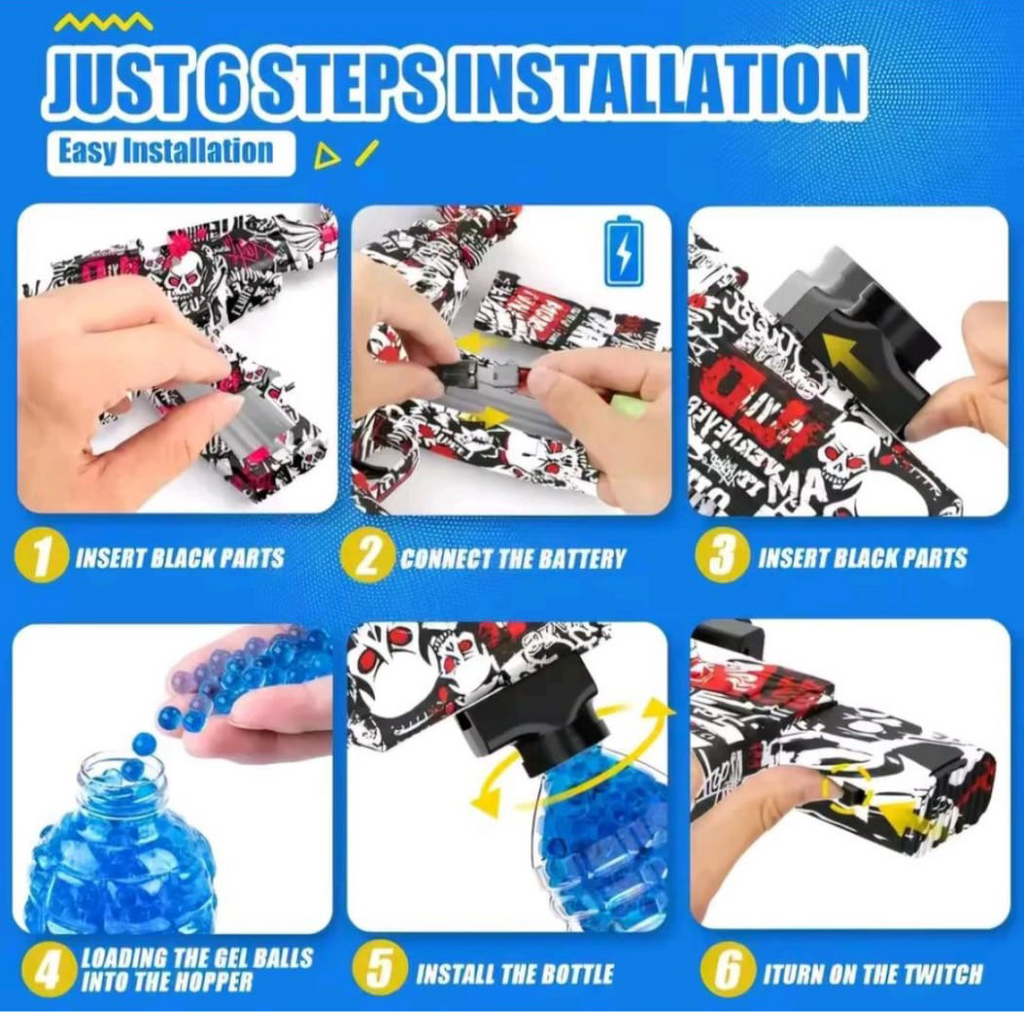 Gel Water Blaster Toy Gun (AK47)