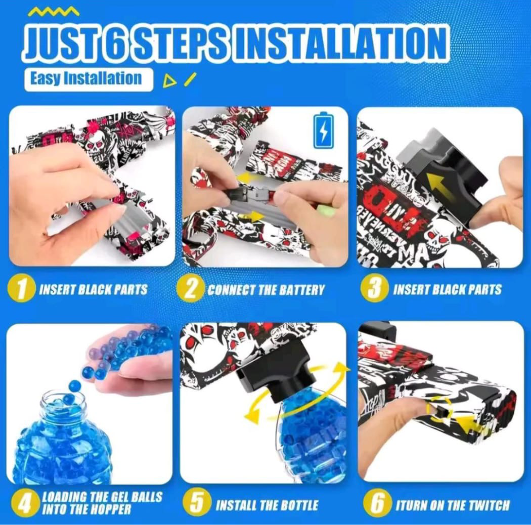 Gel Water Blaster Toy Gun (AK47)