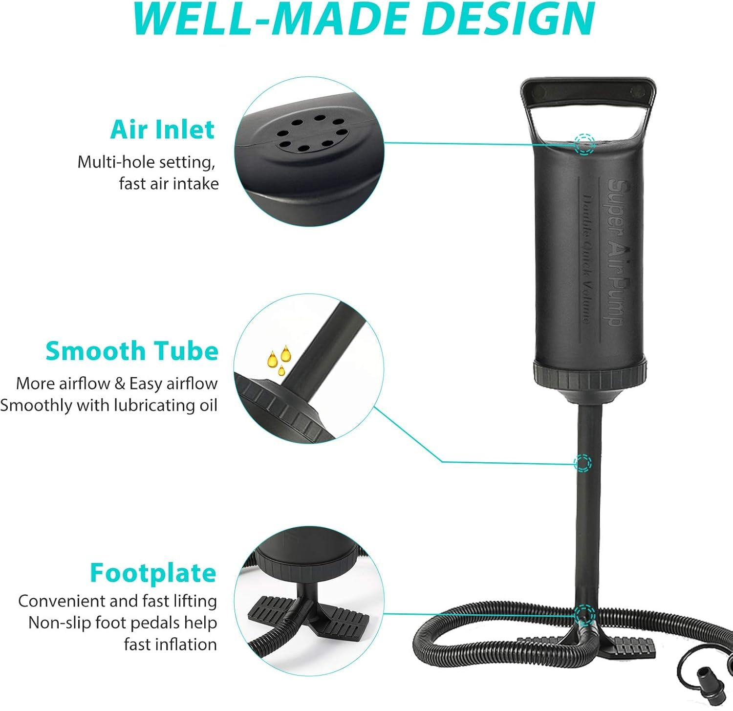 Inflation Pump| Air Pump for Sofa, Bed, Swimming Pool, Inflatables, Toys, Mattress & Tubes