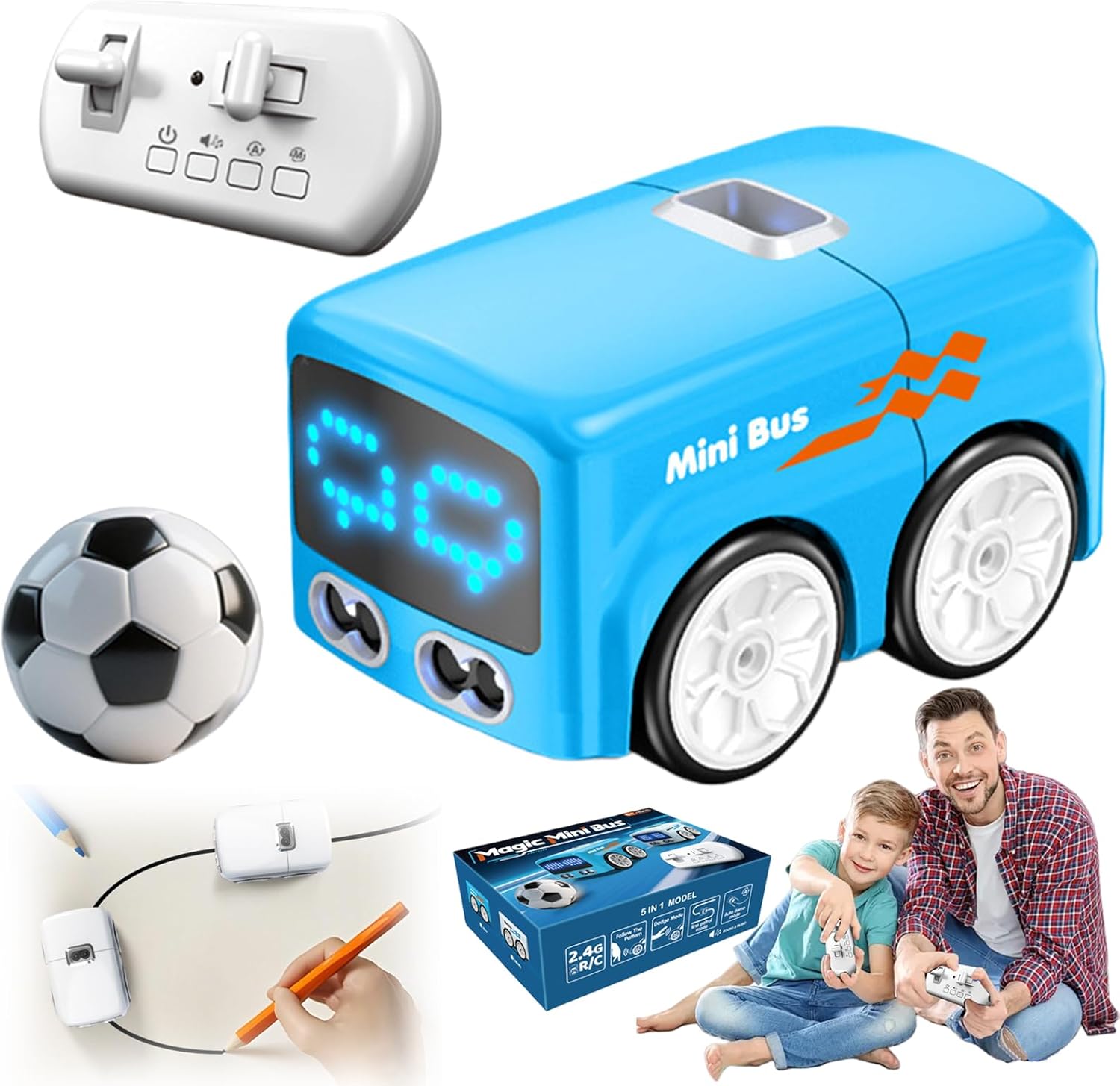 Magic Mini RC Bus, 2026 Gesture & Remote Control Sensor Car