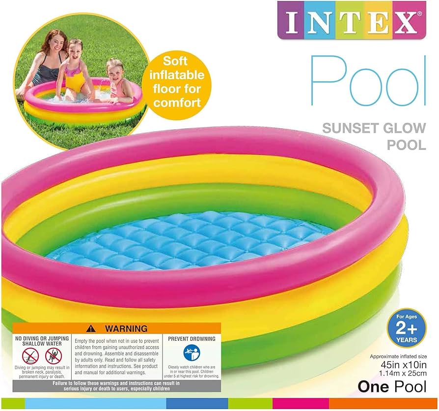 INTEX Inflatable Baby Pool – 1.14m x 25cm (45" x 10")