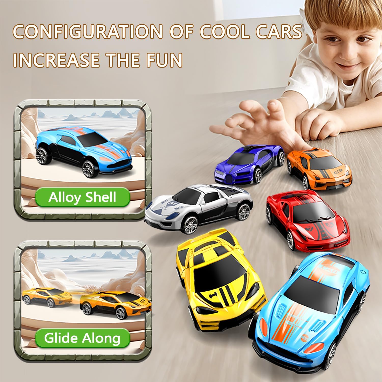 Dinosaur Truck Toy Garage, Racetrack, Transforming into a Dinosaur with Wings,
