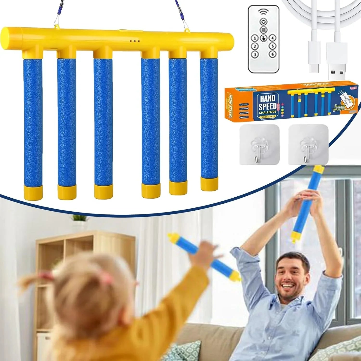 Remote Control Hand Speed Reflex Challenge Rechargeable Game