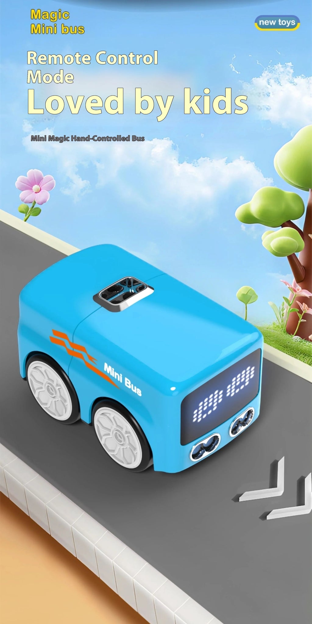 Magic Mini RC Bus, 2026 Gesture & Remote Control Sensor Car
