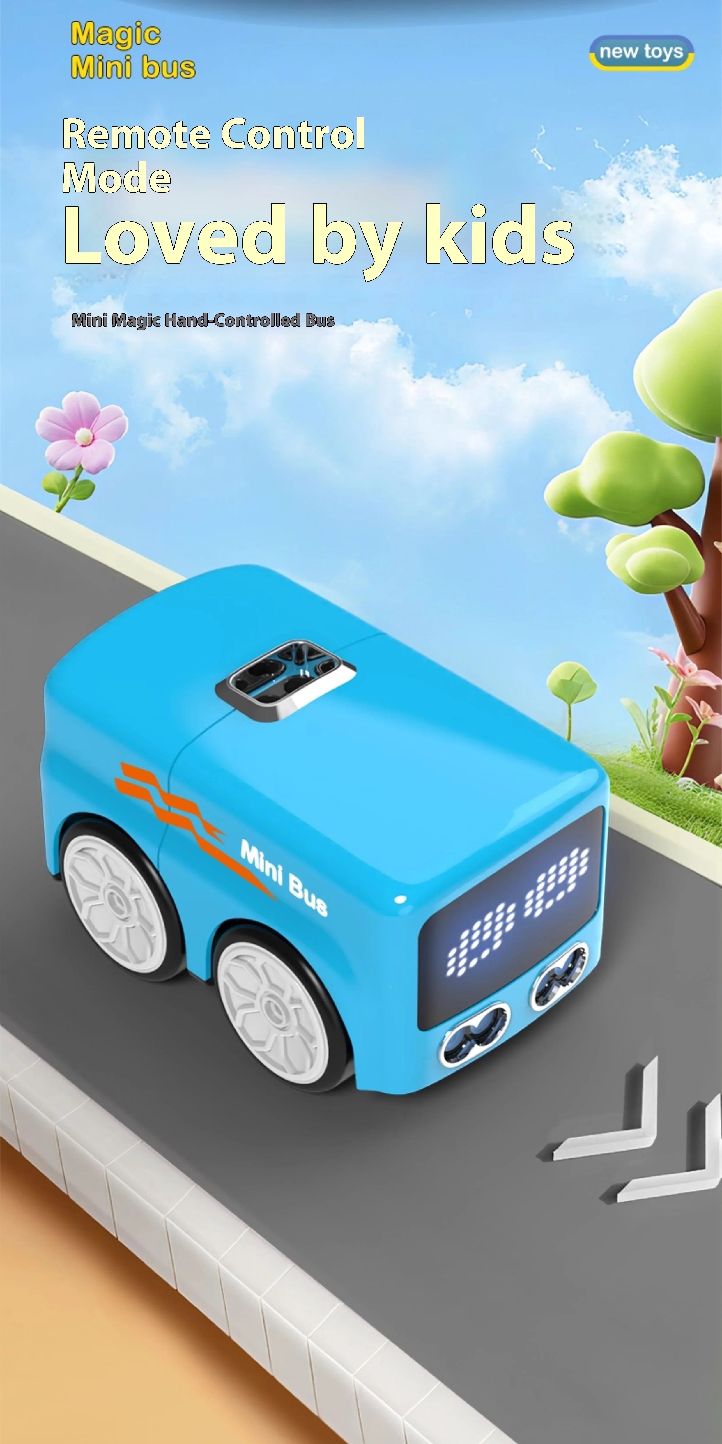 Magic Mini RC Bus, 2026 Gesture & Remote Control Sensor Car