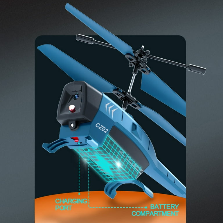 CZ 02 R/C Helicopter plane 3.5 Channel RC Helicopter with Gyro for Beginners, Indoor Outdoor Flying RC Aircraft with LED Lights,