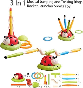 3 in 1 Exercise Ladybug Jump & Spin Game –
