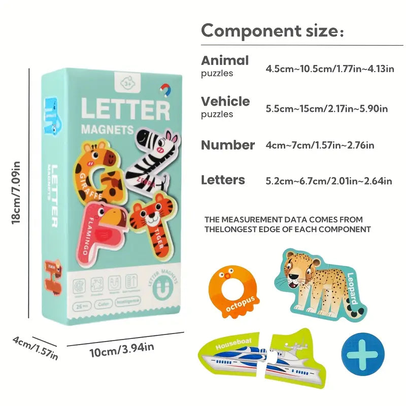 Magnetic Letters Educational Cards
